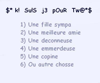 ki suis je pour vous?
